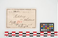 Etikett zu Bronzegehänge (NHMW-PRAE-026065)